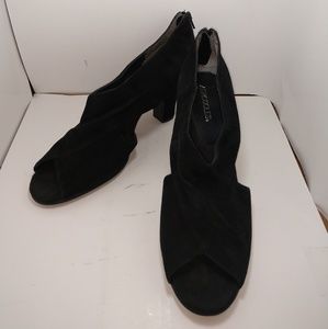 Aerosoles Black Suede Peep toe Size 12